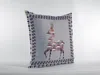 Hivvago 18" Purple Cream Boho Deer Zippered Suede Throw Pillow