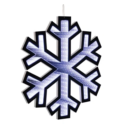 Hivvago 16" White Acrylic Christmas Snowflakes Tabletop Sign With Led In Blue
