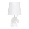 Hivvago 16" White Novelty Table Lamp With White Drum Shade