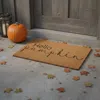 Hivvago 17" X 29" Brown And Natural Fall Hello Pumpkin Outdoor Coir Door Mat In Brown