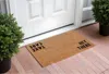 Hivvago 17" X 29" Natural And Black Coir Hey There Outdoor Door Mat In Brown