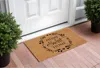 Hivvago 17" X 29" Natural And Black Coir Home Sweet Home Outdoor Door Mat In Brown