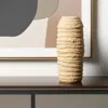 Hivvago 18" Beige Paper Mache Table Vase In Nude