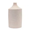 Hivvago 18" Beige Round Resin Floor Vase In Neutral