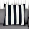 Hivvago 18" Black And White Striped Throw Pillow Cover In Black