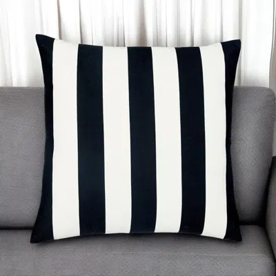 Hivvago 18" Black And White Striped Throw Pillow Cover