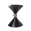 Hivvago 18" Black Iron End Table In Black