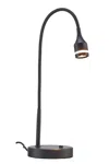 Hivvago 18" Black Metal Adjustable Led Desk Lamp In Black