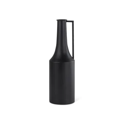 Hivvago 18" Black Metal Jug Vase