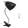 Hivvago 18" Black Swing Arm Table Lamp In Black