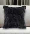 Hivvago 18" Black Wool Throw Pillow In Black