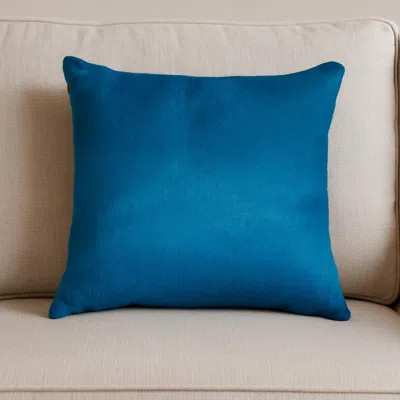 Hivvago 18" Blue Cowhide Throw Pillow