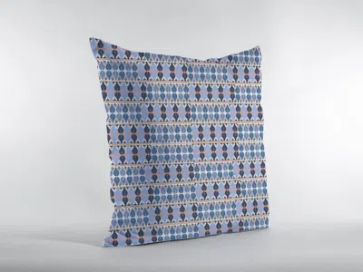Hivvago 18" Blue Gray Spades Zippered Suede Throw Pillow
