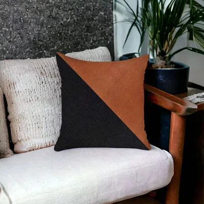 Hivvago 18" Brown And Black Throw Pillow Cover