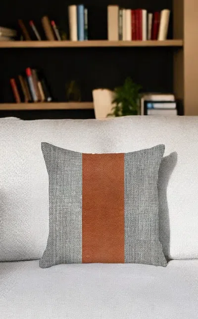 Hivvago 18" Brown Fabric Throw Pillow Cover In Multi