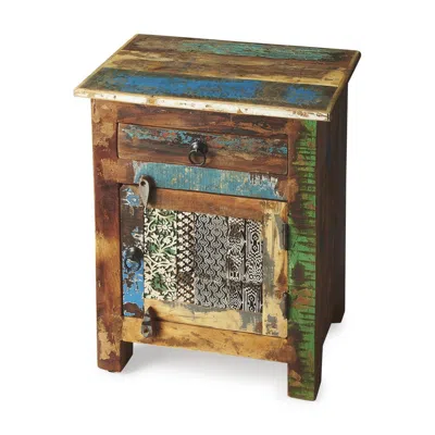 Hivvago 18" Brown Standard Accent Chest With One Drawer In Multi