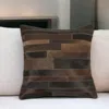 Hivvago 18" Chocolate Cowhide Throw Pillow In Green