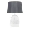 Hivvago 18" Clear Glass Novelty Table Lamp With Gray Drum Shade In Gray