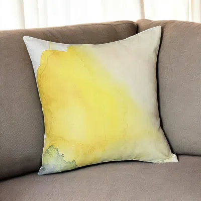 Hivvago 18" Green And Yellow Fabric Throw Pillow Cover