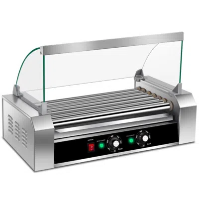 Hivvago 18 Hot Dog 7 Roller Grill Commercial Cooker In Metallic