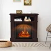 Hivvago 18 Inch 1400w Electric Tv Stand Fireplace With Shelf-white