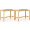 Hivvago 18 Inch Dining Stool Set Of 2-natural