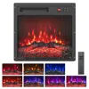 Hivvago 18 Inch Electric Fireplace Insert With Remote Control And 7 Realistic Flame Colors In Black