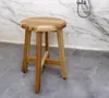 Hivvago 18" Natural Brown Backless Bar Chair In Brown