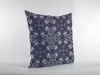 Hivvago 18" Navy Boho Pattern Zippered Suede Throw Pillow In Multi