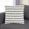 Hivvago 18" Navy Cotton Blend Throw Pillow In Blue