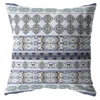 Hivvago 18" Navy White Strips Zippered Suede Throw Pillow