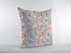 Hivvago 16" Orange Lavender Tropics Zippered Suede Throw Pillow