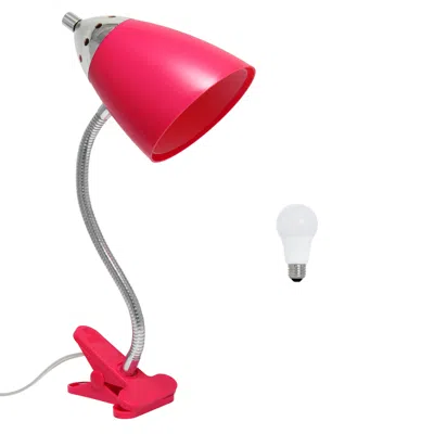 Hivvago 18" Pink Swing Arm Table Lamp Led