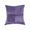 Hivvago 18" Purple Cowhide Throw Pillow In Purple
