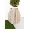 Hivvago 18" Rustic Farmhouse Gray Wooden Large Egg In Neutral