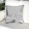 Hivvago 18" Silver Abstract Cowhide Throw Pillow In Gray