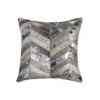 Hivvago 18" Silver Cowhide Throw Pillow In Multi