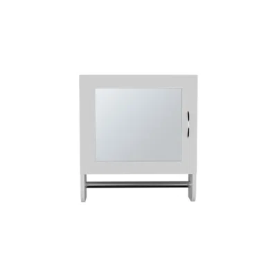 Hivvago 18" White Wood, Metal Floating Bathroom Vanity