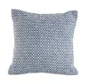 Hivvago 18" X 18" Navy And White 100% Cotton Geometric Zippered Pillow In Blue