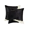 Hivvago 18" X 18" X 5" Black And White Pillow 2 Pack In Black