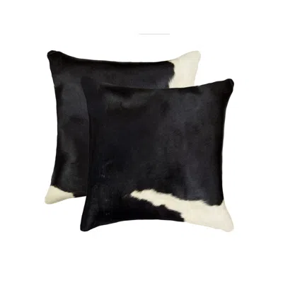 Hivvago 18" X 18" X 5" Black And White Pillow 2 Pack