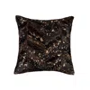 Hivvago 18" X 18" X 5" Chocolate And Gold Pillow In Black
