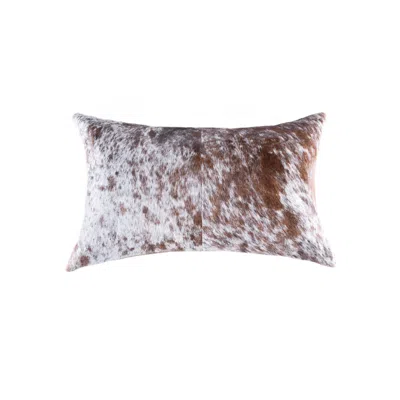 Hivvago 18" X 18" X 5" Salt And Pepper Brown And White Cowhide Pillow In Gray