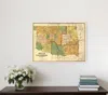 Hivvago 18" X 24" Map Of Indian And Oklahoma Territories Vintage Poster Wall Art In Multi