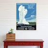 Hivvago 24" X 32" Yellowstone National Park C1938 Vintage Travel Poster Wall Art In Blue
