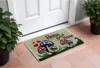 Hivvago 18" X 30" Beige And Black Coir Mushrooms Home Sweet Home Outdoor Door Mat In Green