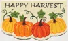 Hivvago 18" X 30" Beige And Orange Coir Pumpkins And Leaves Outdoor Thanksgiving Door Mat In Multi