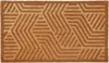 Hivvago 18" X 30" Beige And White Coir Outdoor Door Mat In Brown