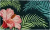 Hivvago 18" X 30" Blue And Pink Coir Tropical Outdoor Door Mat In Multi