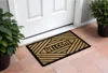 Hivvago 18" X 30" Brown And Black Rubber Welcome Outdoor Door Mat In Brown